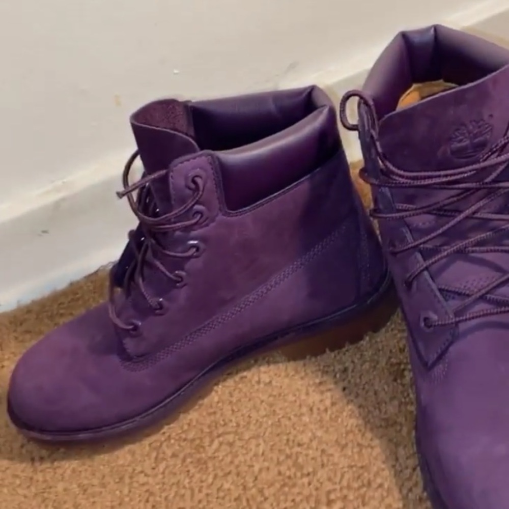 Purple Timberland Boots